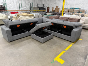 Bryden Fabric Sectional with Ottoman