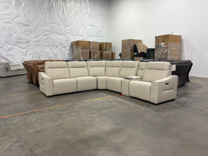 Monica Leather Power Sectional
