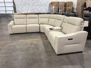 Monica Leather Power Sectional