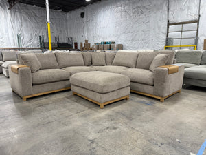 Hawthorne 3-piece Fabric Sectional with Ottoman