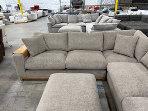 Hawthorne 3-piece Fabric Sectional with Ottoman