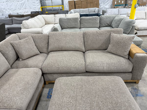 Hawthorne 3-piece Fabric Sectional with Ottoman