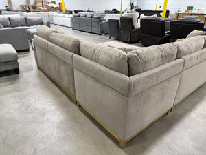 Hawthorne 3-piece Fabric Sectional with Ottoman