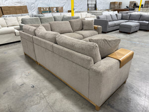 Hawthorne 3-piece Fabric Sectional with Ottoman
