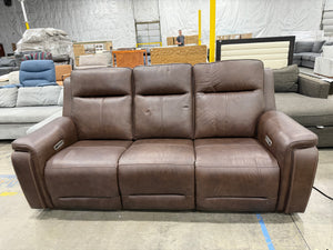 Griffin Leather Power Sofa with Lumbar Support