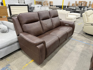 Griffin Leather Power Sofa with Lumbar Support