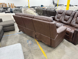 Griffin Leather Power Sofa with Lumbar Support