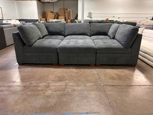Tisdale 6-Piece Fabric Sectional - Gray