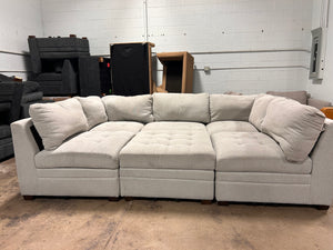Tisdale 6-Piece Fabric Sectional - Beige Boucle