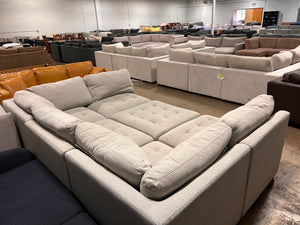 Tisdale 6-Piece Fabric Sectional - Beige Boucle
