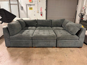 Tisdale 6-Piece Fabric Sectional - Gray