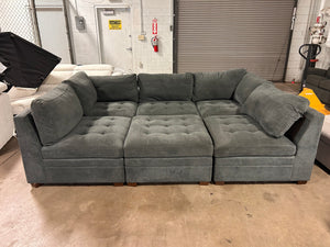 Tisdale 6-Piece Fabric Sectional - Gray