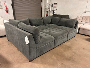 Tisdale 6-Piece Fabric Sectional - Gray