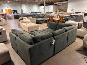 Tisdale 6-Piece Fabric Sectional - Gray