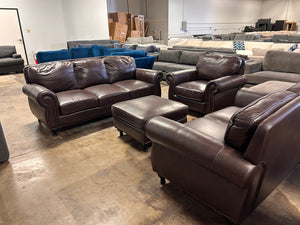 Mortara 4-Piece Leather Sectional