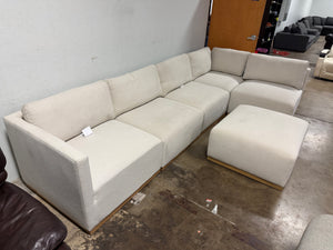 Henredon 6-Piece Fabric Sectional - Cream