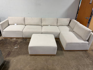 Henredon 6-Piece Fabric Sectional - Cream