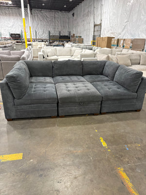 Tisdale 6-Piece Fabric Sectional – Gray