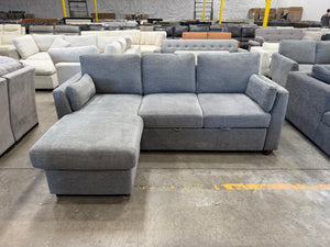 Coddle Luke Fabric Sleeper Sofa with Reversible Chaise and Storage