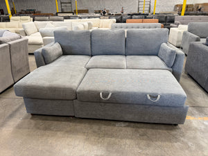 Coddle Luke Fabric Sleeper Sofa with Reversible Chaise and Storage