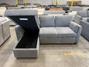 Coddle Luke Fabric Sleeper Sofa with Reversible Chaise and Storage