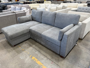 Coddle Luke Fabric Sleeper Sofa with Reversible Chaise and Storage