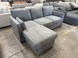 Coddle Luke Fabric Sleeper Sofa with Reversible Chaise and Storage