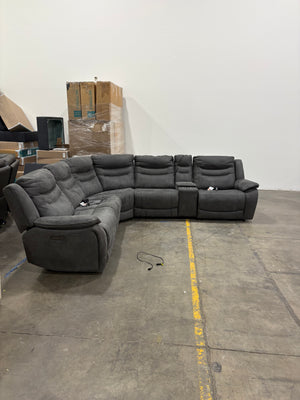 Kelsee Fabric Power Recliner Sectional