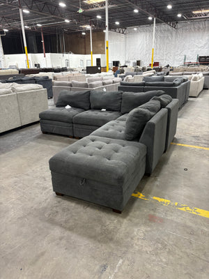 Tisdale 5- Piece Fabric Sectional Gray