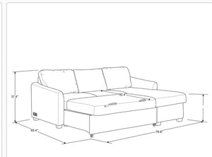 Cameron Sofa Chaise – Taupe