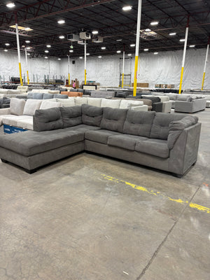 Gray Chaise Sectional w/ Sleeper