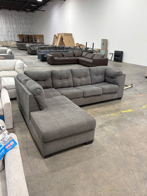 Gray Chaise Sectional w/ Sleeper
