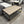 Taupe Fabric Tufted Ottoman