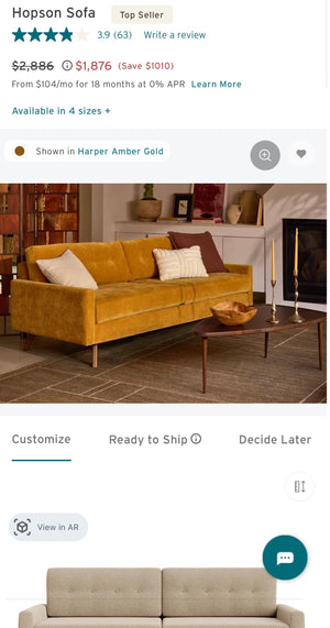 Joybird Hopson Sofa