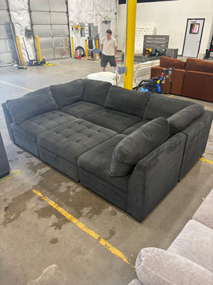 Tisdale 6-Piece Fabric Sectional - Gray
