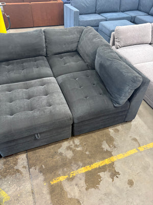 Tisdale 6-Piece Fabric Sectional - Gray