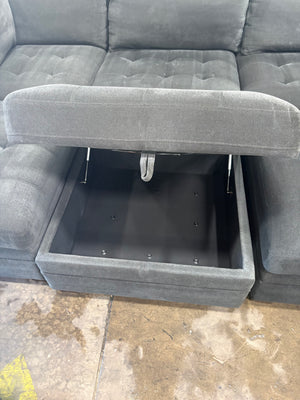 Tisdale 6-Piece Fabric Sectional - Gray