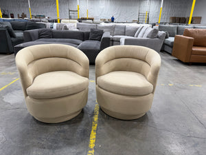 West Elm Viv Fabric Swivel Accent Chairs
