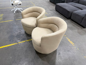 West Elm Viv Fabric Swivel Accent Chairs