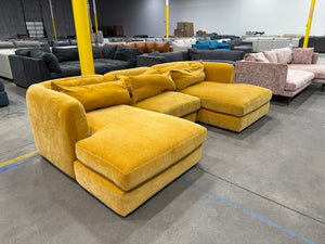 Joybird Sebastian Sectional (Harper Amber Gold)