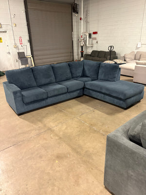 Navy Blue Chaise Sectional