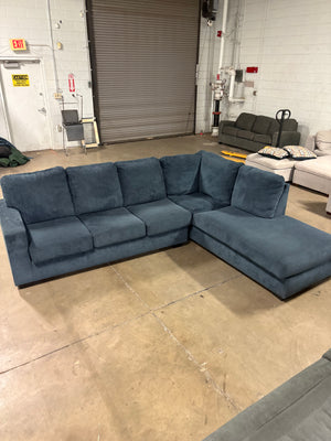 Navy Blue Chaise Sectional