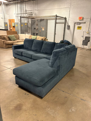 Navy Blue Chaise Sectional