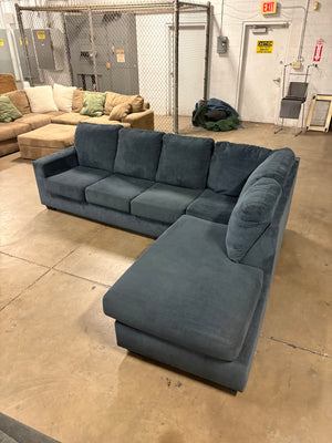 Navy Blue Chaise Sectional