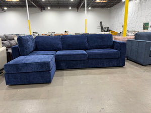 Sapphire Navy Corded Velvet LoveSac (4 Seat/5Side)