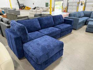 Sapphire Navy Corded Velvet LoveSac (4 Seat/5Side)