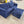 Sapphire Navy Corded Velvet LoveSac Sofa with Ottoman (3 base/ 4 Side)