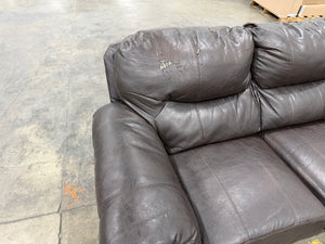 Large Brown Leather Sectional