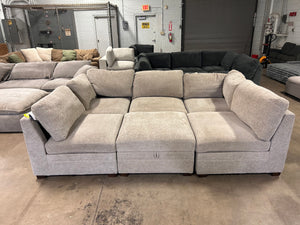 Tisdale 6-Piece Taupe Fabric Sectional