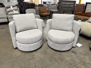 Davos Fabric 2PK Chair Gray